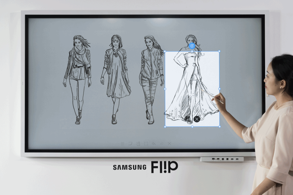 Am Samsung Flip WM55R bearbeiten Sie nun auch Bilder direkt am interaktiven Display