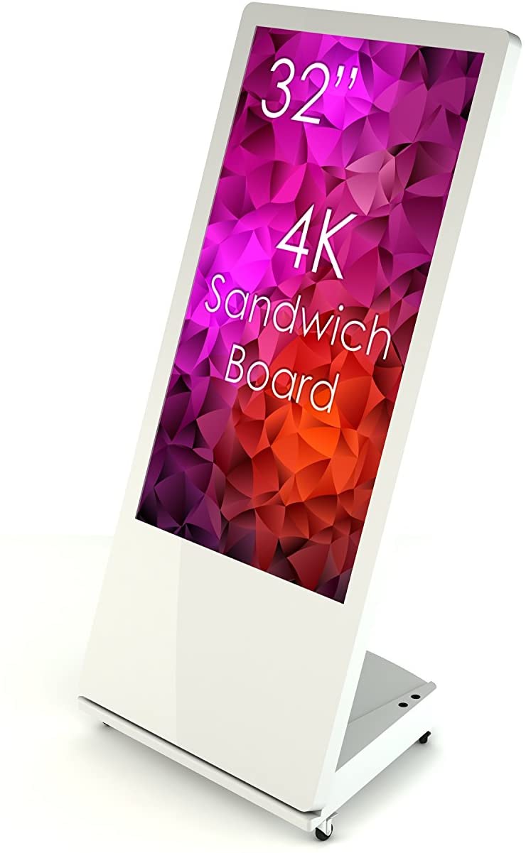 SWEDX Sandwich Board 32 Zoll 4K, weiß