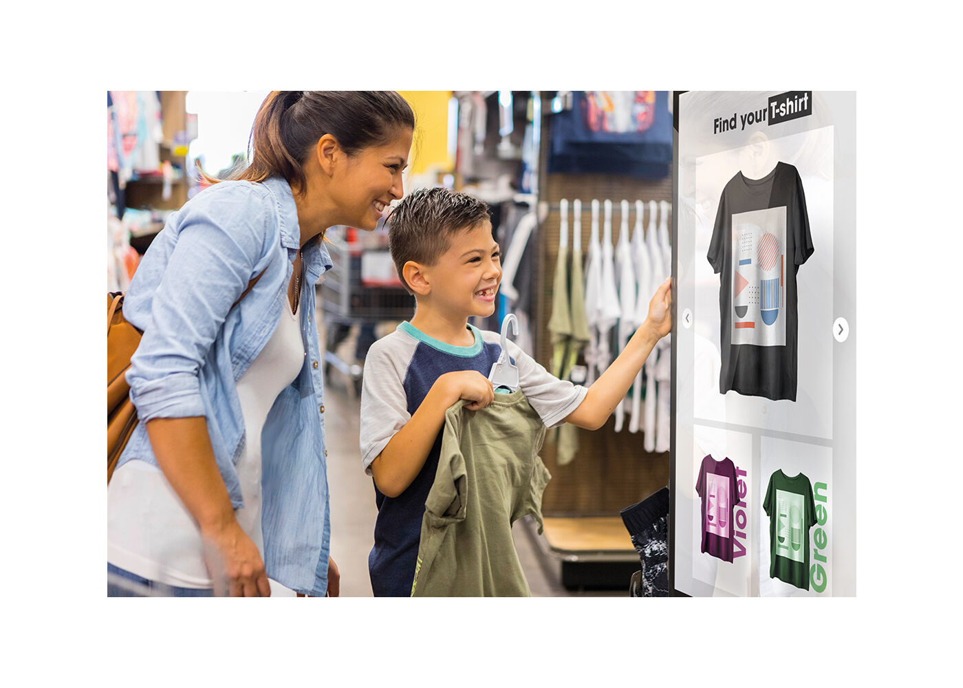 Der ProLite T5562AS-B1 als interaktive Digital Signage Anwendung im Einzelhandel, Werbe- und Kiosksystemen sowie in interaktiven Präsentationen.