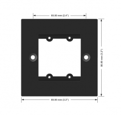 Kramer Frame-1G/BG(B) - Rahmen für Wall-Plate 1-fach - schwarz