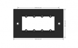 Kramer Frame-2G/G(B) - Rahmen für Wall-Plate 2-fach - schwarz