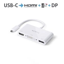 PureLink IS250 - Premium 4K USB-C auf HDMI, DisplayPort, DVI Adapter - 0,1m - Weiss