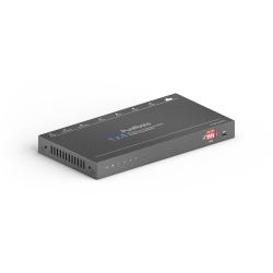 PureTools PT-SP-HD14DA - HDMI Splitter 1x4, 4K (60Hz 4:4:4) mit Down-Scaling, Audio und EDID Management