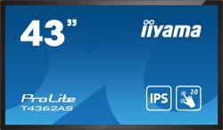 iiyama ProLite T4362AS-B1 - 43 Zoll - 500 cd/m² - Ultra-HD - 3840x2160 Pixel - 24/7 - 20 Punkt - Multitouch Display - Schwarz 