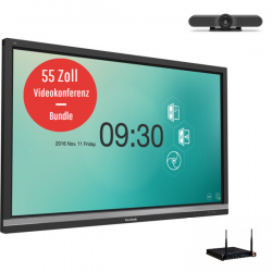 ViewSonic IFP5550-3 Videokonferenz-Bundle - 55 Zoll Touch Display - Logitech MeetUp Kamera - ViewSonic Slot-in PC i5 - 8GB RAM - 128GB SSD - Win 10 Pro 64bit