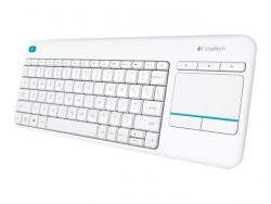 Logitech K400 Plus Wireless Tastatur und Touchpad - QWERTZ - Weiss 