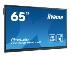 iiyama ProLite TE6502MIS-B1AG - 65 Zoll - 400 cd/m² - Ultra-HD - 3840x2160 Pixel - 20 Punkt - Multitouch Display - Schwarz