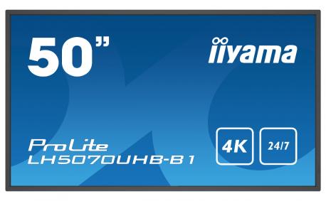 iiyama ProLite LH5070UHB-B1 - 50 Zoll - 700 cd/m² - Ultra-HD - 3840x2160 Pixel - 24/7 - Android 9 - Display 