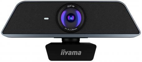 iiyama UC CAM120UL-1 - 4K Konferenz-Webcam - 8MP - USB-Kamera mit Mikrofon - 120° Sichtfeld - Auto-Framing 