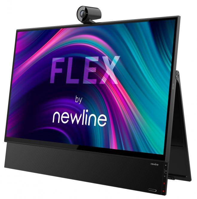 NewLine FLEX All-in-One - 27 Zoll - 350 cd/m² - Ultra HD - 3840x2160 Pixel - Multi-Touch Display - Kamera - Mikrofone - Lautsprecher - Schwarz 