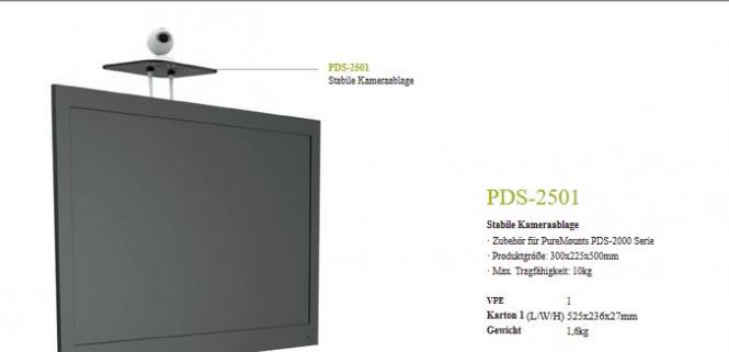 PureMounts PDS-2501 - Kameraablage für PureMounts PDS-2000 Serie 