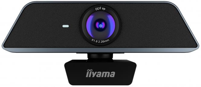 iiyama UC CAM120UL-1 - 4K Konferenz-Webcam - 8MP - USB-Kamera mit Mikrofon - 120° Sichtfeld - Auto-Framing 